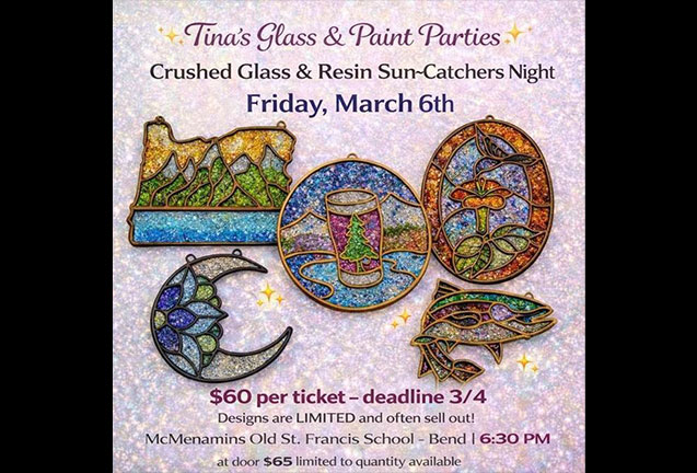 Tina’s Glass & Paint Parties: Crushed Glass & Resin Suncatcher Art Night